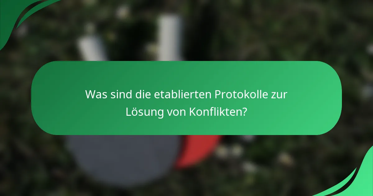 Was sind die etablierten Protokolle zur Lösung von Konflikten?