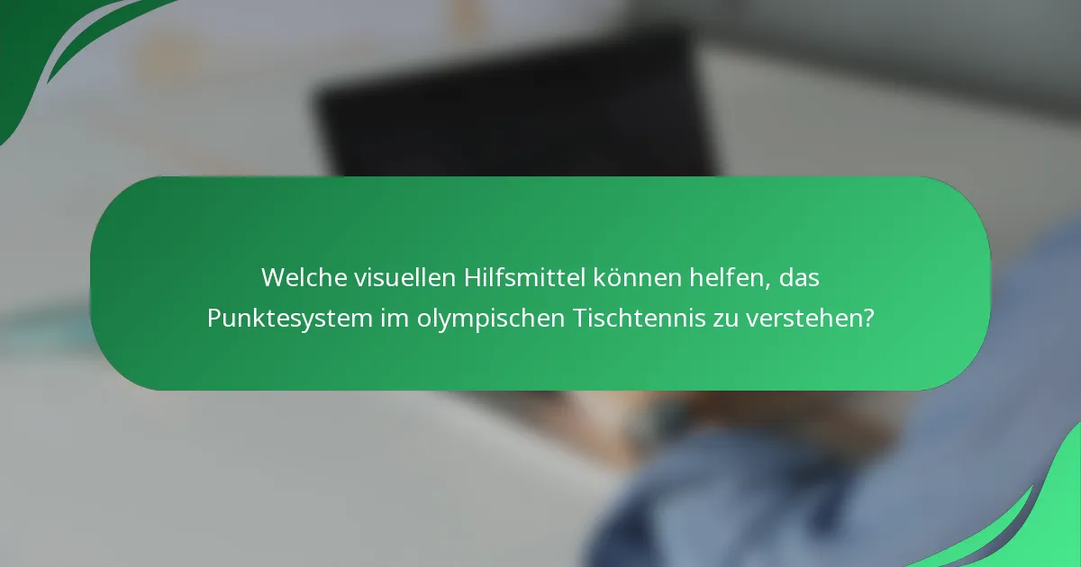 Welche visuellen Hilfsmittel können helfen, das Punktesystem im olympischen Tischtennis zu verstehen?