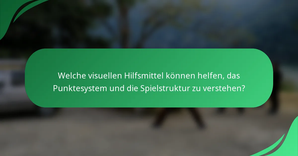 Welche visuellen Hilfsmittel können helfen, das Punktesystem und die Spielstruktur zu verstehen?